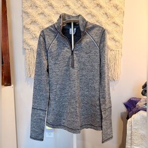 Zella Heather Gray Women's Quarter-Zip running pull over XS